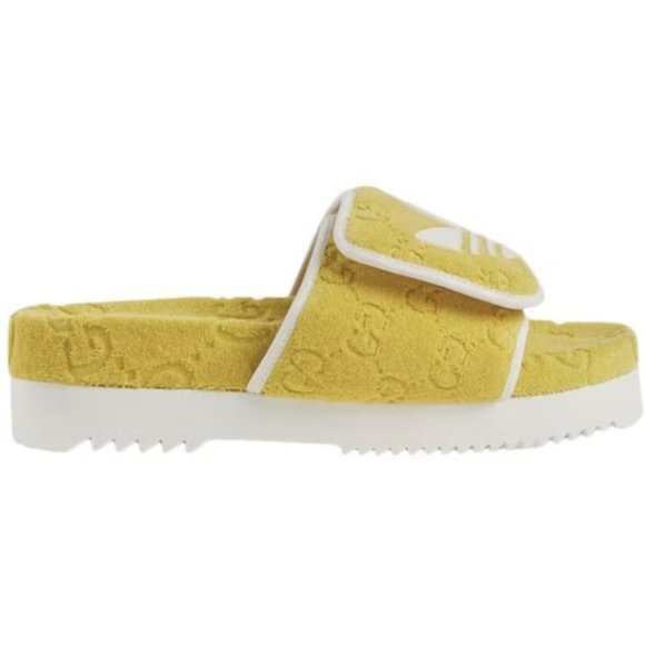 NIB Gucci x Adidas terry cloth platform slides sandals G 11 US 11.5-12 - Picture 1 of 6